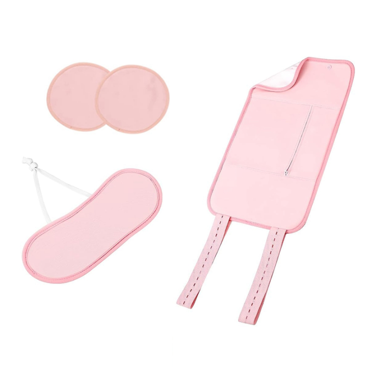Castor Oil Wrap Adjustable Reusable Castor Oil Pack Wrap Elastic Strap Machine Washable Anti Oil Leak Pink