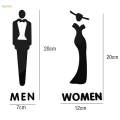 WC Sign Male Female Self Stick Signage Bathroom Sign Decor Toilet Door Sign Universal S. 