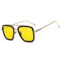 Iron Man Glasses Endogem Tony Stark Square Sunglasses-Yellow / Night Vision - Sun Glass For Men - Sun Glass. 