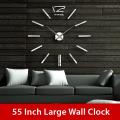 Wall Clock 3d Large Size 55 Inch Large Clock 3m001-s diy Wall Clock Interior Design Big Wall Clock Price in Bangladesh BD - Wall Clock. 