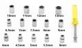 40 Pcs Combination Socket Wrench Set With Box - Silver. 