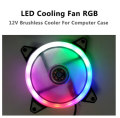 Global collection---LED Cooling Fan RGB 120mm Brushless Cooler For Computer Case PC CPU 12V DC. 