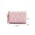 (New) flowers pattern women short wallet PU leather multi-card slot card holder coin purses girl student wallet female small purses. 