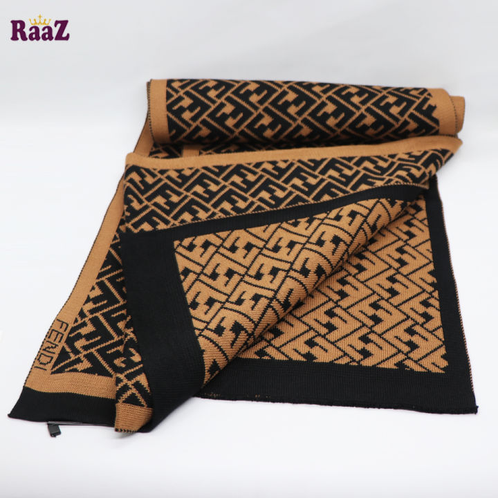 Brown%20Black%20Fendi%20Knitted%20Logo%20Premium%20Wool%20Winter%20Muffler%20-%20Image%204