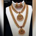 Indian Jaipuri Gorgeous Semi bridle Wedding Party Wear Stylish Necklace Jewellery Set for Women. 