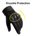 High-Quality Full Finger Motorcycle Riding Gloves with Touchscreen, Anti-Slip, Protective Shell, and Velcro Wristband - Sizes M/L/XL. 