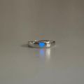 Luminous Love Heart Ring Glow In Dark Fashion Adjustable Couples Rings Silver Color Pink Blue Light Jewelry Gift For Lover. 