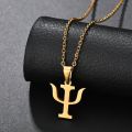Necklace necklace for women necklaces aesthetic necklace gold pawnable Sifisrri Minimalistic PSI Symbol Necklaces For Women Men Stainless Steel Psychology Pendant Necklace Greek Letter Jewelry Gift.