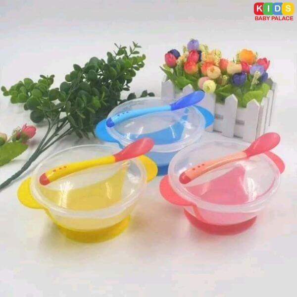 Baby Feeding Spoon and Bowl (1 PCS )- Multicolor