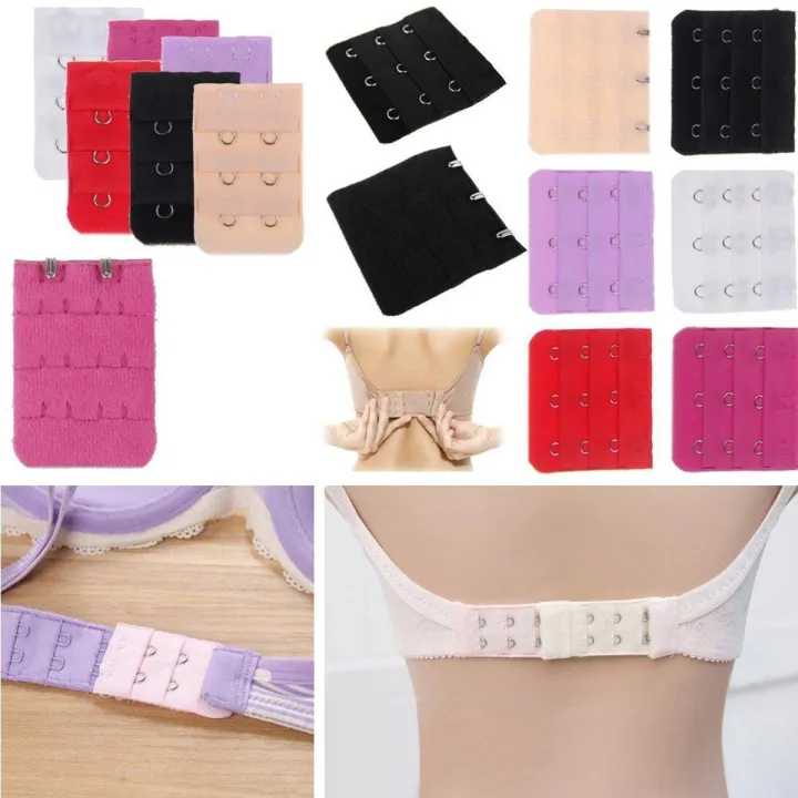 10Pcs Bra Extender Strap Back Extension 1 2 3 4Hooks Supplies Bra Strap