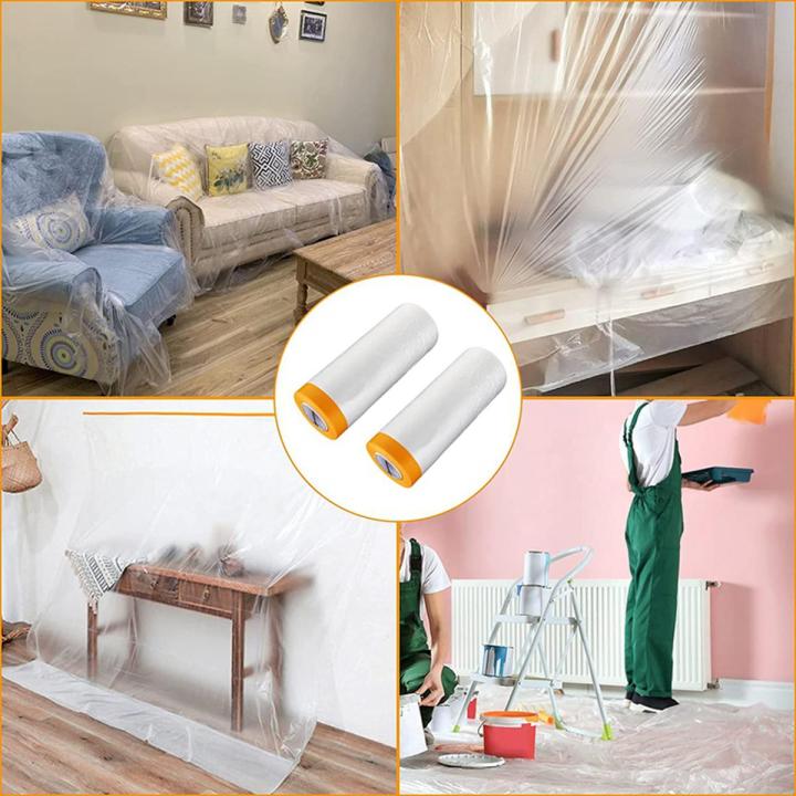 4 Rolls Plastic Sheeting 4 9X65 5Ft For Automotive Painting Covering 4-rolls-plastic-sheeting-4-9x65-5ft-for-automotive-painting-covering