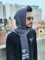 Black And Grey Winter Woolen Scarf, Soft Muffler Stylish Fashion Scarf For Men And Women. 