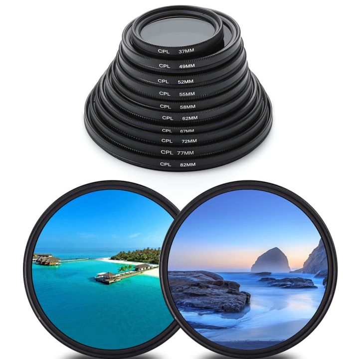 Polarizing CPL Filter 37/49/52/55/58/62/67/72/77/82mm For Canon