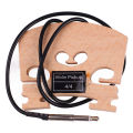 Pickup Violin Maple Bridge, Sensitive Wooden 4/4 Violin Bridge Piezo for Preamplifier.