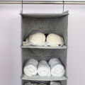 Hanging Closet Organizers 4-Shelf Fabric Closet Hanging Type Multi-Layer Storage Box.