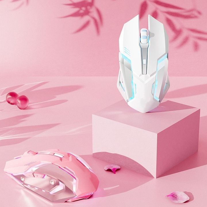 Cross%20border%20wholesale%20G304%20Pink%20Wireless%20Mouse%20Rechargeable%20Mouse%20Mechanical%20E-sports%20Game%20RGB%20Mouse%202.4G%20Mouse%20-%20Image%202