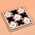 Parent-Child Interaction Wooden Board Game XO Tic Tac Toe Chess Funny Developing Intelligent Educational Toy Puzzles. 