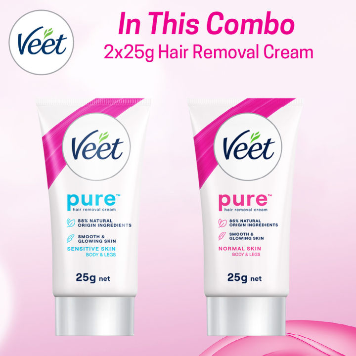Veet%2025gm%20X%202,%20Normal+Sensitive%20Skin%20Hair%20Removal%20Cream%20for%20Body%20&%20Legs,%20Freshest%20Smell%20with%20Organic%20Aelo%20Vera%20and%20Rose%20Extract,%20Dermatologically%20Tested%20-%20Image%203