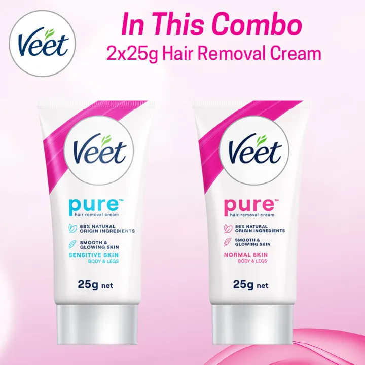 Veet%2025gm%20X%202,%20Normal+Sensitive%20Skin%20Hair%20Removal%20Cream%20for%20Body%20&%20Legs,%20Freshest%20Smell%20with%20Organic%20Aelo%20Vera%20and%20Rose%20Extract,%20Dermatologically%20Tested%20-%20Image%203