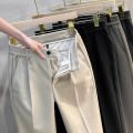Autumn Winter Suit Pants Men Thick Business Elastic Waist Classic Grey Brown Woolen Straight Korean Formal Trousers Male 27-38.