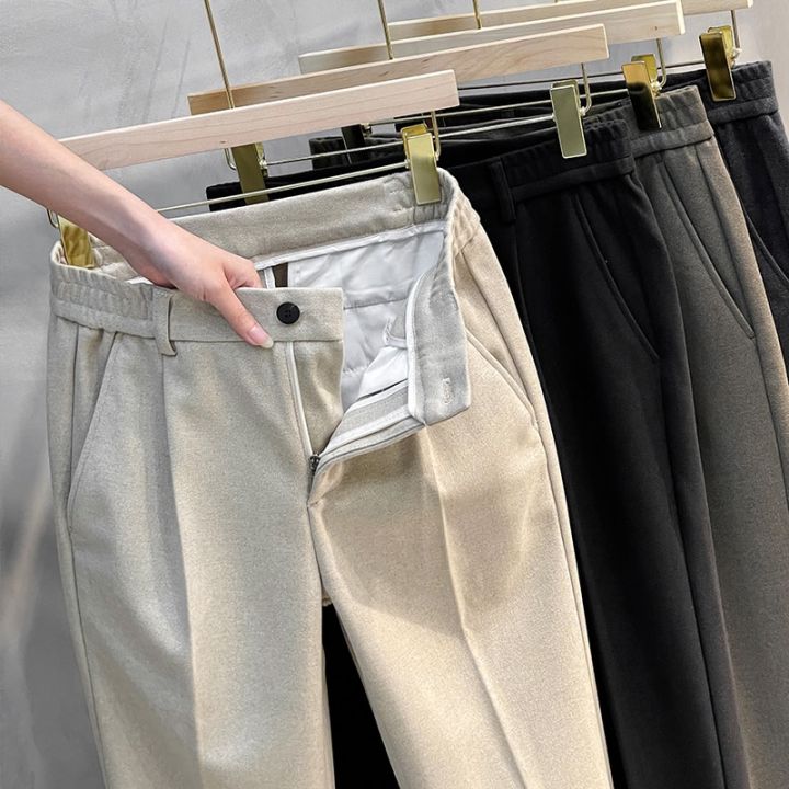 Autumn%20Winter%20Suit%20Pants%20Men%20Thick%20Business%20Elastic%20Waist%20Classic%20Grey%20Brown%20Woolen%20Straight%20Korean%20Formal%20Trousers%20Male%2027-38%20-%20Image%204