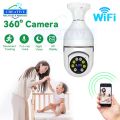 V380 pro Bulb camera Smart bulb camera Wi-Fi Two Way Talk Night Vision CCTV Camera with 360-degree panoramic rotation angle of view. 