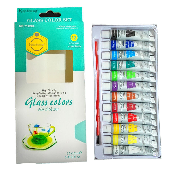 KeepSmiling Glass Color Set of 12pcs 12ml