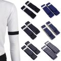 Fashion 1 Pair Mens Shirt Adjustable Armband Sleeve Garter Bartender Cuff Holder Elastic Metal Arm Band Hold Up.. 