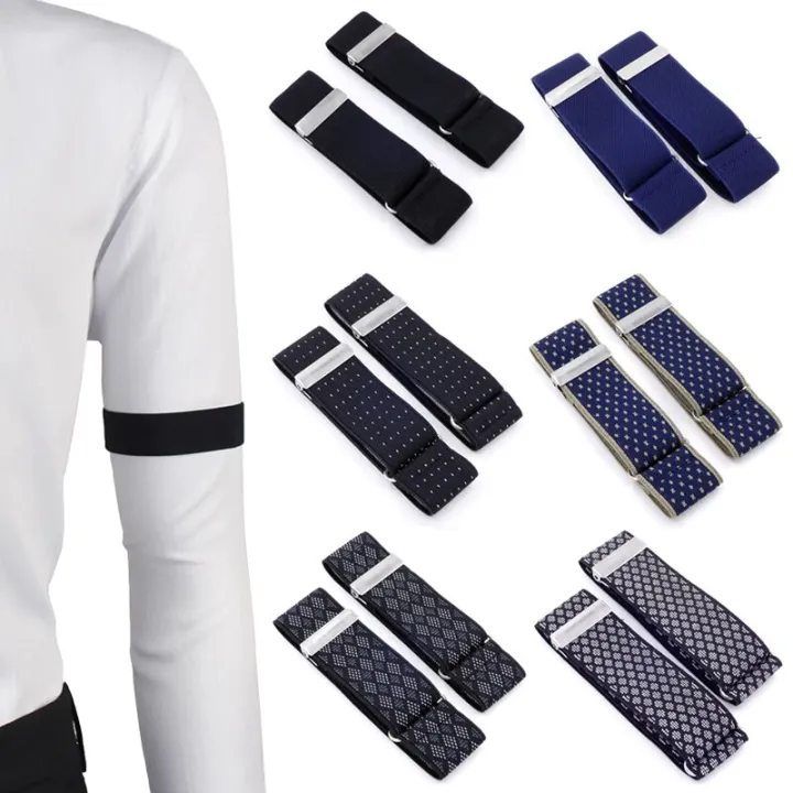 Fashion%201%20Pair%20Mens%20Shirt%20Adjustable%20Armband%20Sleeve%20Garter%20Bartender%20Cuff%20Holder%20Elastic%20Metal%20Arm%20Band%20Hold%20Up.%20-%20Image%203