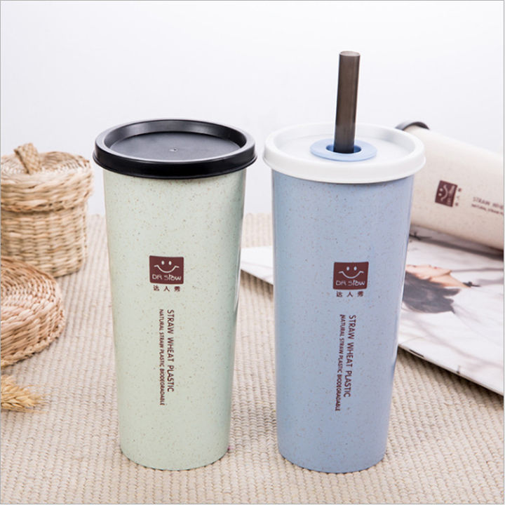 450Ml%20Popular%20Portable%20Hand%20Cup%20/%20Healthy%20Wheat%20Straw%20Cup%20with%20Straws%20/%20Student,Home,Office,Travel%20Coffee%20Drinking%20Bottle%201Pcs%20-%20Image%205