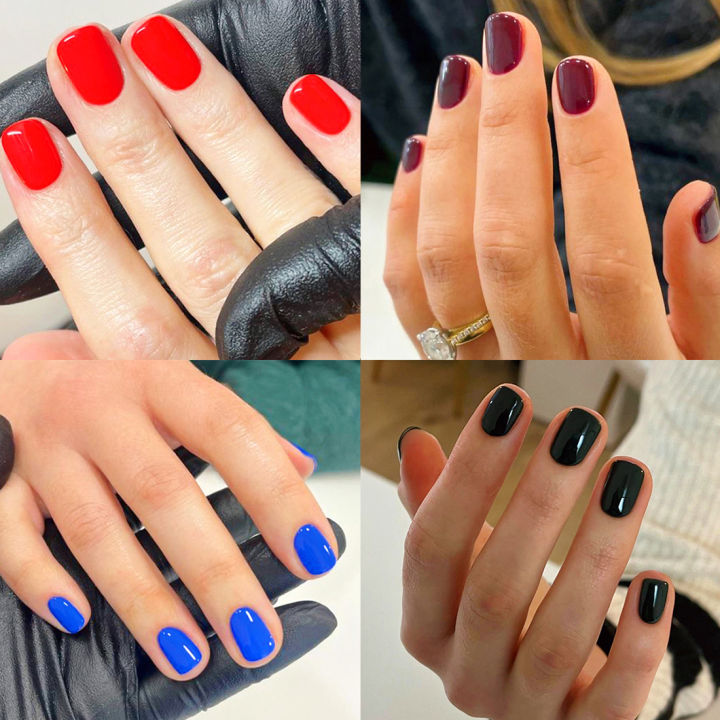 24pcs%20Short%20Kawaii%20Nails%20Brown%20Color%20Nails%20Press%20On%20Multi-Styles%20False%20Nail%20Patches%20Y2k%20French%20Detachable%20Nail%20Manicure%20Art%20-%20Image%202