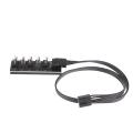 Cooler Fan PC CPU Power 1 Female To 5 Male 4 Pin Socket Fan Hub Splitter Cable.