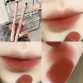 Student'S Pseudo Plain Face Temperament Lipstick Gege Bear Velvet Soft Mist Tube Lipstick Pen 6-Color Long Tube Long-Lasting Matte Lip Gloss. 