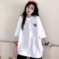 Plus Size Short SleeveTWomen's Korean-Style Loose Summer T-shirt2023New All-Matching Embroidered Simple T-shirt Top.