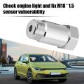 M18X1.5 Oxygen O2 Sensor Adapter Converter Car CEL SES DTC Fix Check Engine Light Eliminator O2 Extender Spacer.