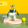 Kids Baby Water Bottle with Silicon Straw BPA FREE-MOM POT/BABY WATER BOTTLE/CN-1PCs.