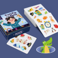 Children's Educational Logic Thinking Toy Crazy Flip Card Montessori Find Shape Animal Fruit Shadow Pairing Shape Puzzle Game. 