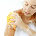 Sponge Flower Bath Ball Body Cleaning Shower Brush Nylon Scrubber Mesh Color Randomly. 
