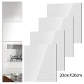 4/8Pcs Acrylic Mirrors Set Self Adhesive Mirror Tiles 2mm Thick Flexible Unbreakable Mirror Sticker Square Mirror Wall Stickers. 