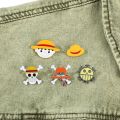 Anime One Piece Lapel Pins Cosplay Anime Figure Monkey D. Luffy Badge Brooch for Boys Backpack Clothing Pins Accessories. 