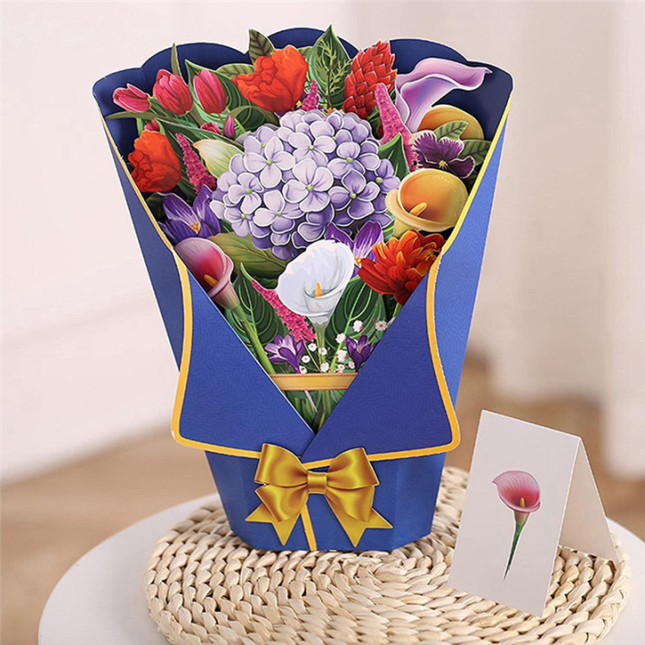 Pop-Up%20Bouquet,%20Pop-Up%20Paper%20Flower%20Bouquet%20Greeting%20Card,%20Mother'S%20Day%20Birthday%20Female%20Easter%20Gift%20Card%20Bowtie%20C%20-%20Image%202
