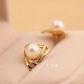Trendy Fashionable Zinc Alloy Pearl Stud Earrings for Girls Simple Stylish - Earring for Women New Collection - Ear ring for Girls Simple Top.