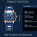 LIGE Mens Watches Brand Luxury Silicone Strap Waterproof Sport Quartz Watch Men Chronograph Clock.