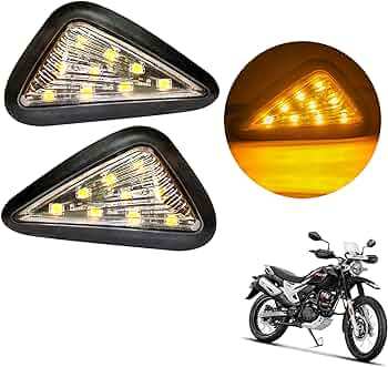 Motorcycle body kit indicator light or Motorcycle Universal Euro Triangle Flush LED Light Yellow