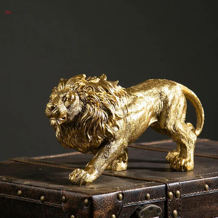 Lion Figurine King of Forest Statue Collection for Home Office Table ...