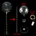 1Set Led Balloon With Column Stand Luminous Transparent Bobo Balloons Stand LED String Lights Wedding Birthday Party Decoration. 