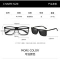 MIZHO Protect Eyesight Anti Blue Light Glasses Men UVB Sunglasses Blocking Glare Tony Stark Dual purpose magnetic Clamp Eyewear. 