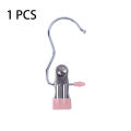 1/5/10Pcs Stainless Steel Anti-slip Hook Clip Hat Socks Towel Hanger Pegs Snack Bag Sealed Clamp Desk Files Postcards Holder Multifunction Organizer Accessories. 