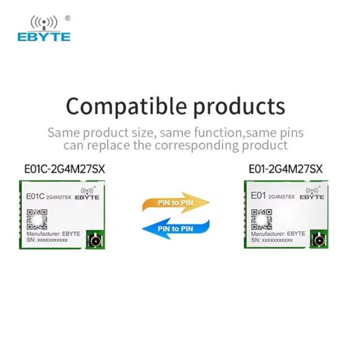 E01C-2G4M27SX/2.4G%20module%20wireless%20transmission%20and%20reception,%20domestic%20Si24R1+PA+LNA%20compatible%20with%20nRF24L01%20module%20SPI%20interface%20-%20Image%204