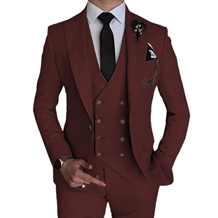 2023%20Fashion%20New%20Men%20Leisure%20Boutique%20Business%20Solid%20Color%20Wedding%20Suit%20Coat%20Pants%20Vest%203%20Pcs%20Set%20Dress%20Blazers%20Jacket%20Trousers%20-%20Image%205